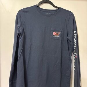 Vineyard Vines Men's Navy Long Sleeve Tee